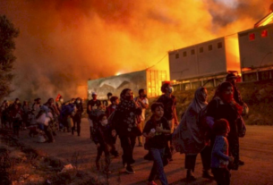 Grecia: un campamento de refugiados para inmigrantes fue destruido por un incendio