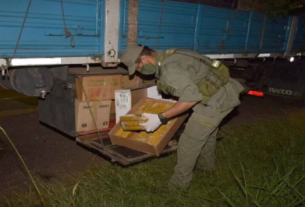 Gendarmería detecto marihuana oculta en un camión que salió de Posadas