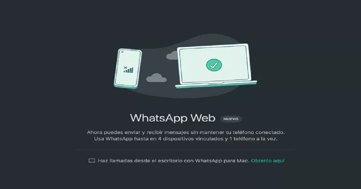 WhatsApp web ya puede utilizarse hasta en cuatro dispositivos a la vez y sin teléfono encendido