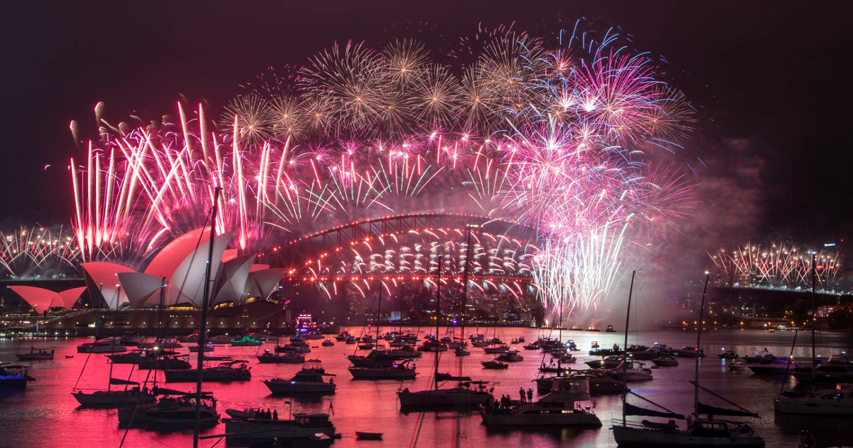 Año Nuevo en Australia con un espectacular show