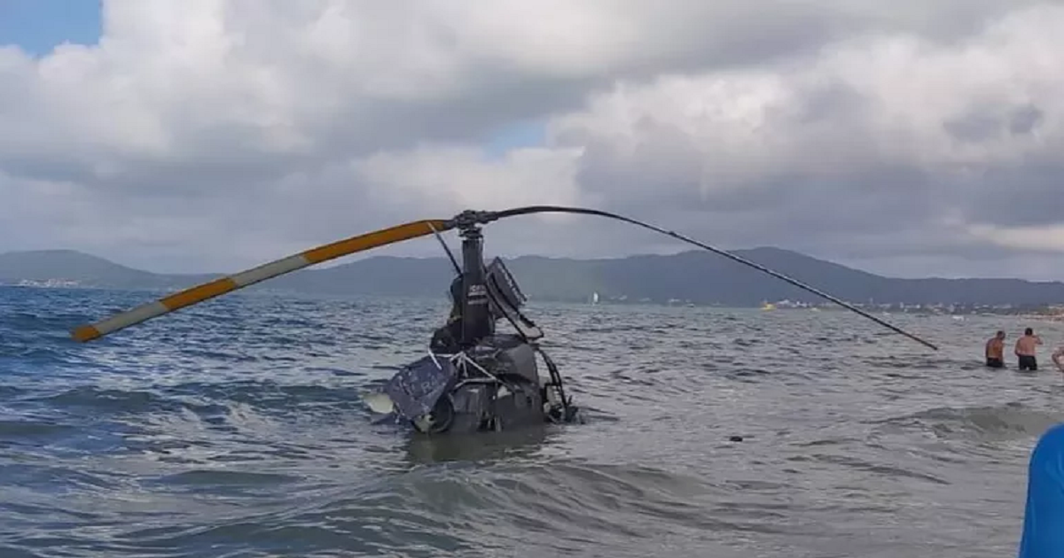 Brasil Cayó un helicóptero en Florianópolis