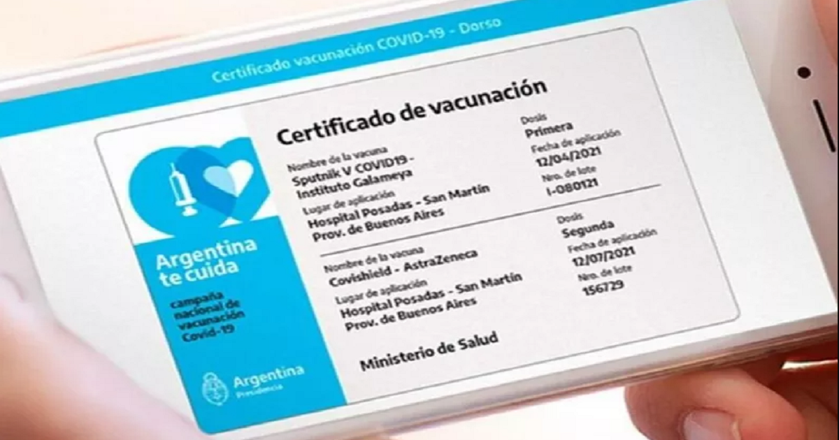 Entró en vigencia el pase sanitario a nivel nacional