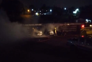 Una agencia de automotores en San Vicente sufrió un incendio, cuatro autos 0km fueron consumidos por el fuego