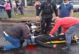 Posadas un motociclista resulto lesionado tras colisionar con un auto