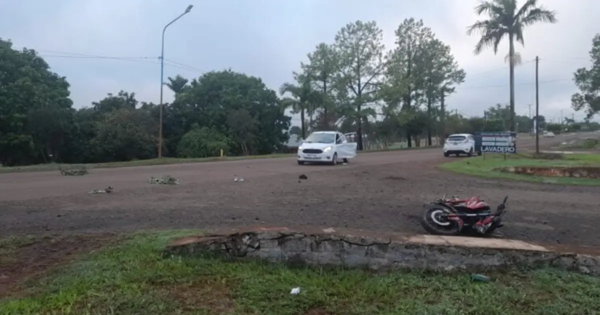 San Javier: un accidente dejó un motociclista con graves lesiones
