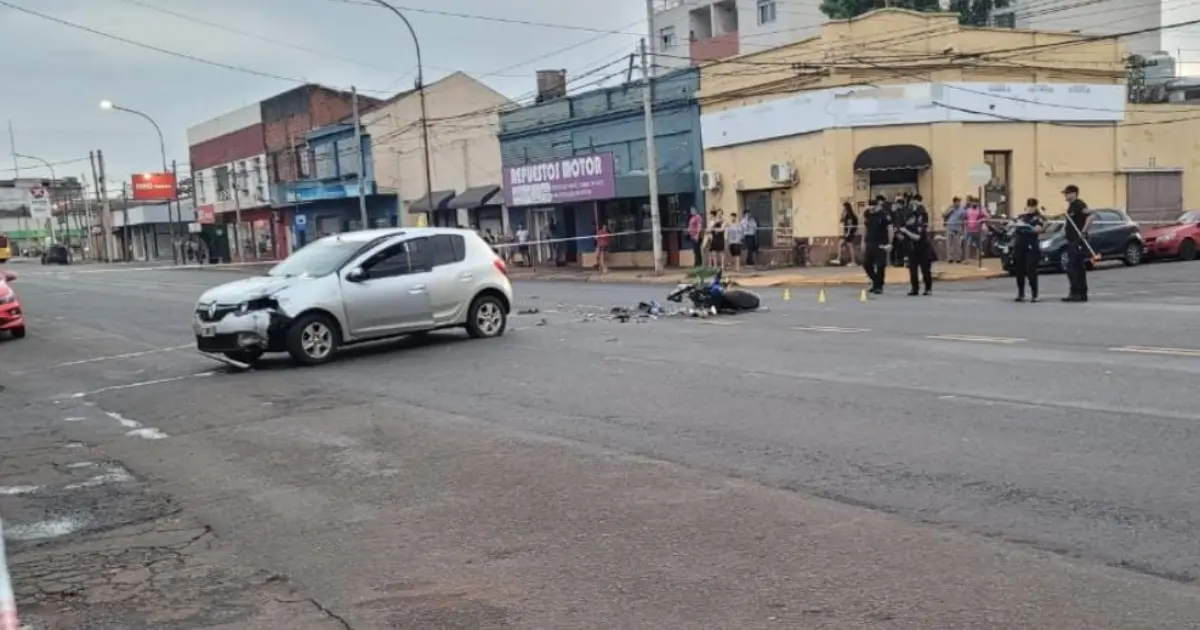 Posadas:  un motociclista falleció tras un accidente en la avenida Uruguay